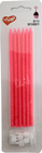 נרות ארוכים גליטר 6 יח - ורוד